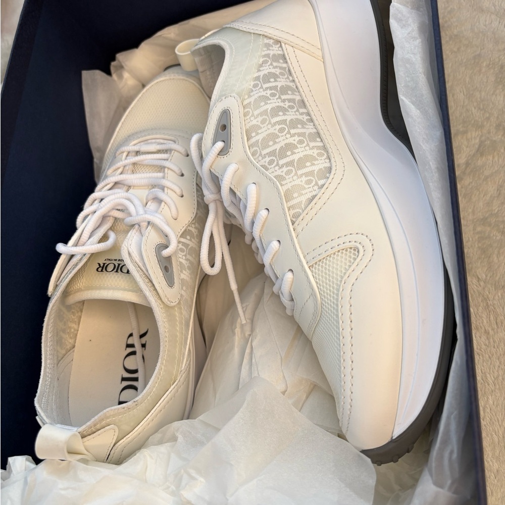 Mint Christian Dior B25  White Technical Mesh Men Sneakers luxury - Picture 14 of 16